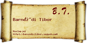 Barnódi Tibor névjegykártya